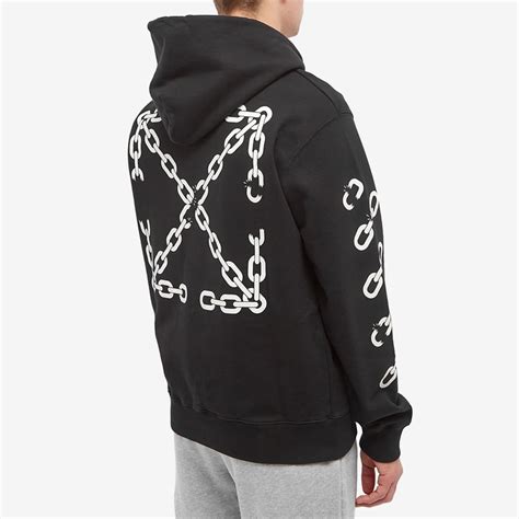 black abstract arrows slim zip hoodie sale cheap off white
